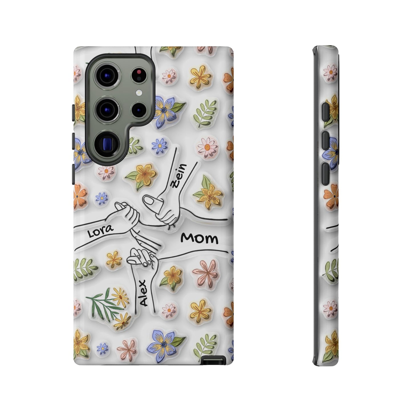 MomHoldMyHand™ Custom Case – Up to 6 Kids’ Names | Wireless Charging | iPhone & Samsung