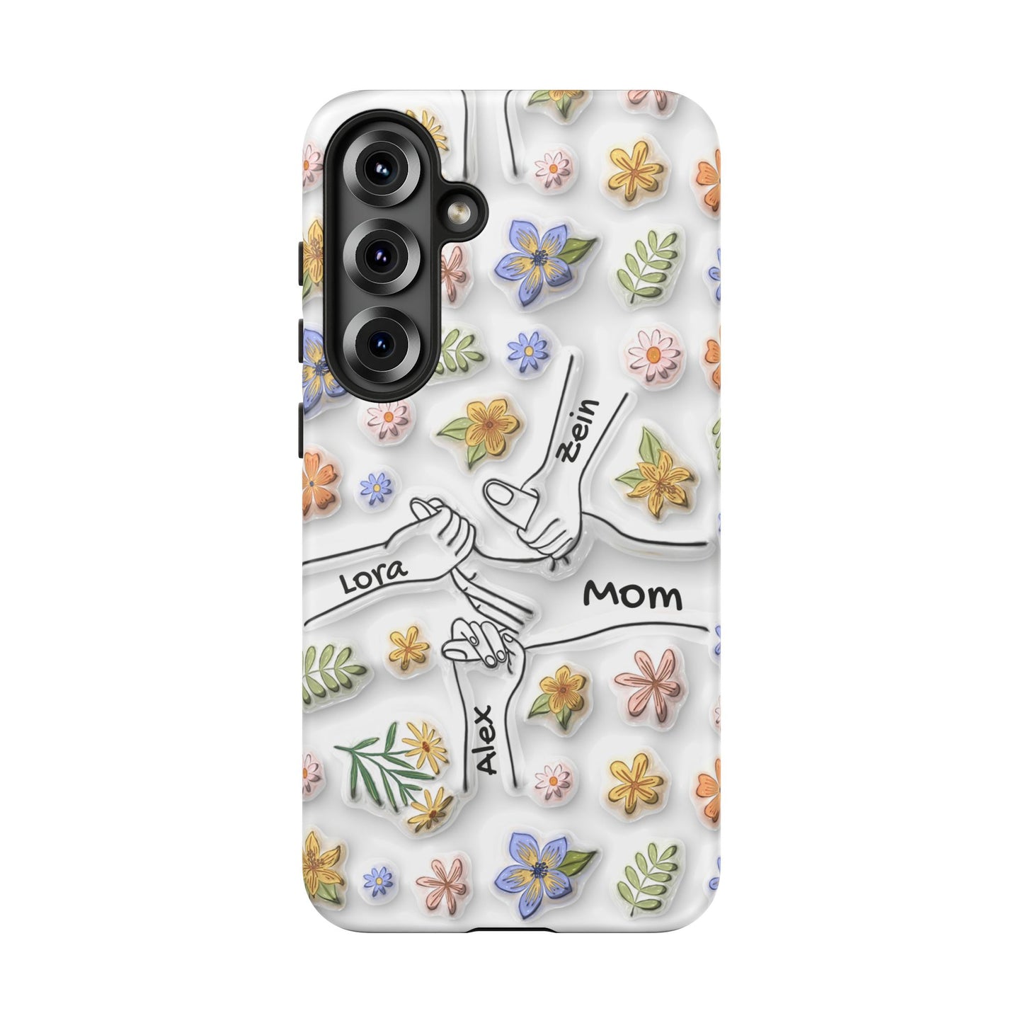 MomHoldMyHand™ Custom Case – Up to 6 Kids’ Names | Wireless Charging | iPhone & Samsung