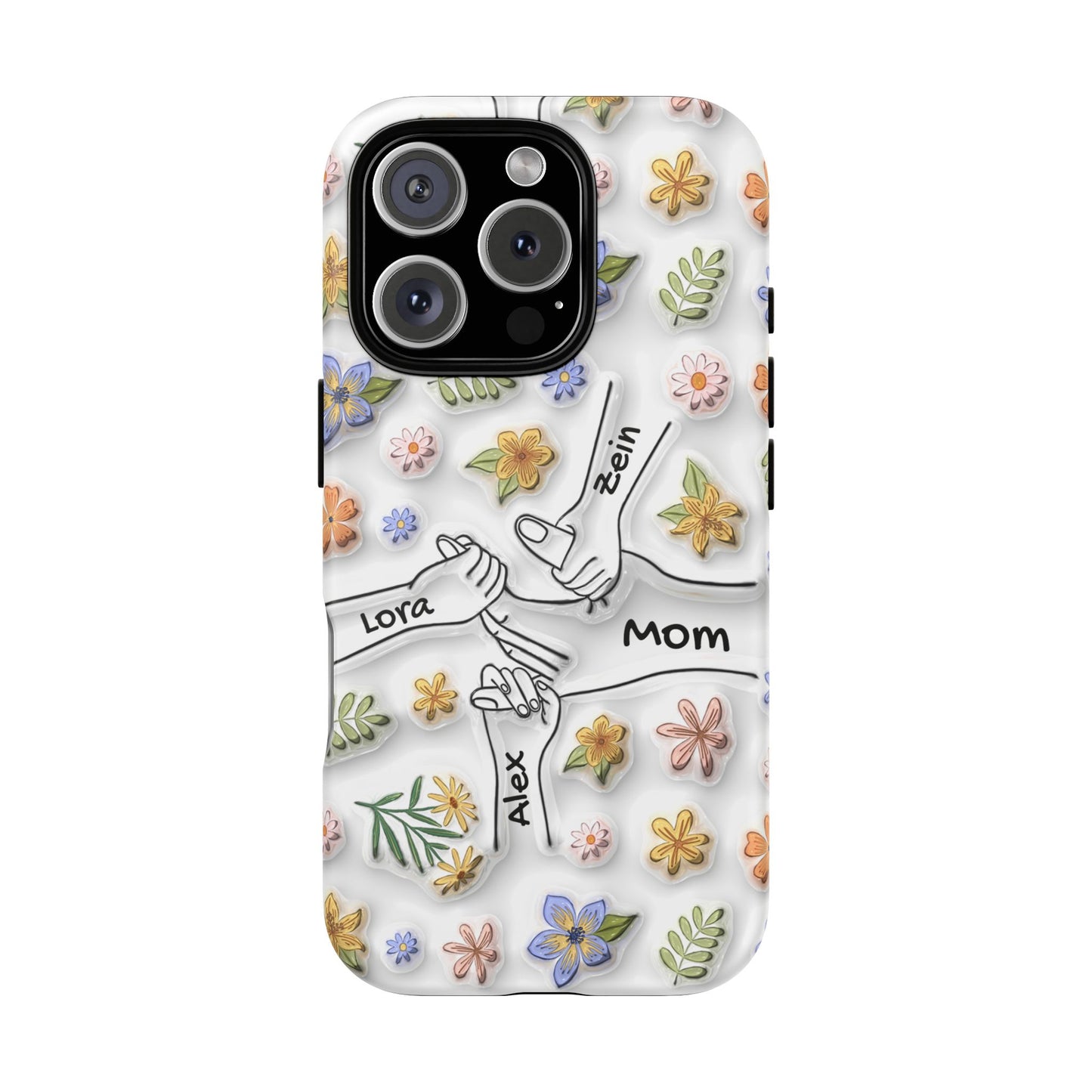 MomHoldMyHand™ Custom Case – Up to 6 Kids’ Names | Wireless Charging | iPhone & Samsung